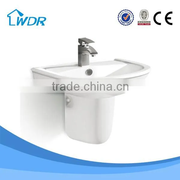 New Design Bathroom Ceramic Simple Wall Hung Washing Basin photo-3