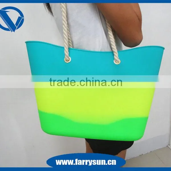 Newest Silicone Shoulder Handbag,jelly Tote Bag, Mix Color Beach Handbag Supplier's Choice photo-2