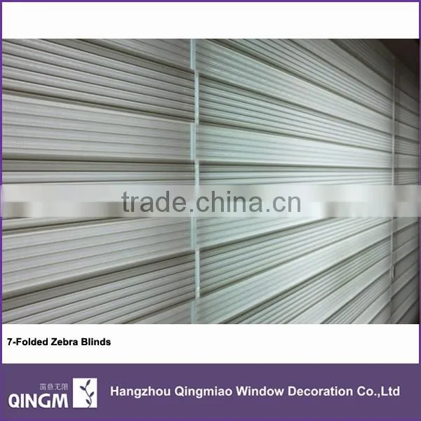 Manufacture 100% Polyester Material Roller Type Pleated Zebra Blind Fabric photo-2