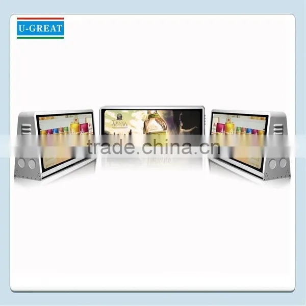 Outdoor Double Side P5 Full Color 3G WIFI Taxi Roof LED Sign/ Car Top Display/Taxi Light Box Quality Choice
