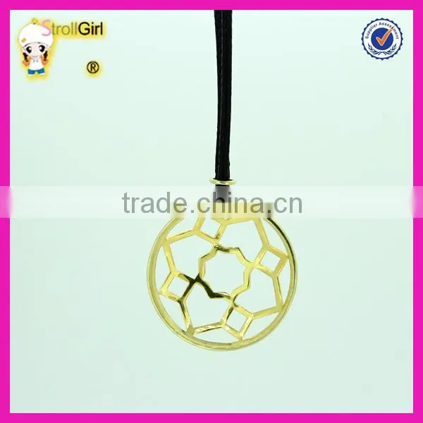 Hot Sale Yellow Gold Necklace Wholesale Latest Design Gold Necklace With Black Leather photo-4
