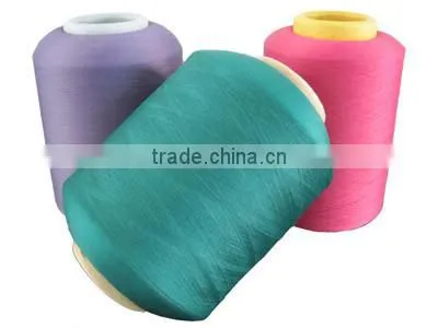 Dyed Elastic Polyester75/40 Spandex Covered Yarn for Kintting for Weaving