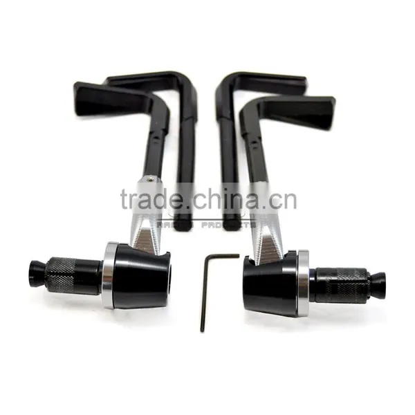 BJ-LG-003 Top Sale Silver Bent Style 7/8" 22mm CNC Motorcycle Brake Lever Guard Protectors photo-4