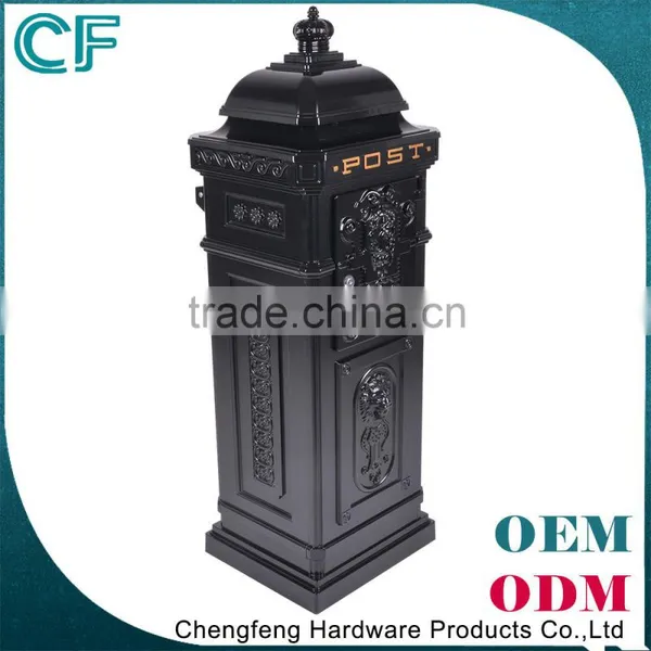 The Most Popular Style In Europe Foshan Manufacturer Lion Ornament Green Lockable Fence Mailbox From China photo-5
