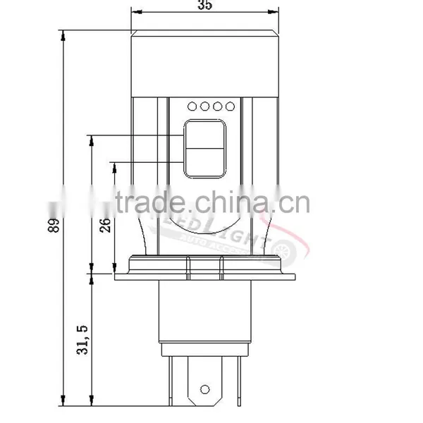 New Arrival M4 Motorcycle LED Headlight H4 20W 2000LM With Hi Low Bean photo-6
