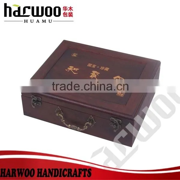 Custom Unpainted Solid Wooden Wine Box photo-2