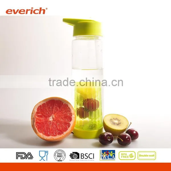 700ml Single Wall AS Fruit Infuser Insulated Plastic Tritan Water Bottle photo-3