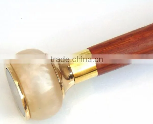 Antique Brass Compass Walking Cane/ Brown Wood Walking Cane/Antique Design Walking Cane Wk1108 photo-4