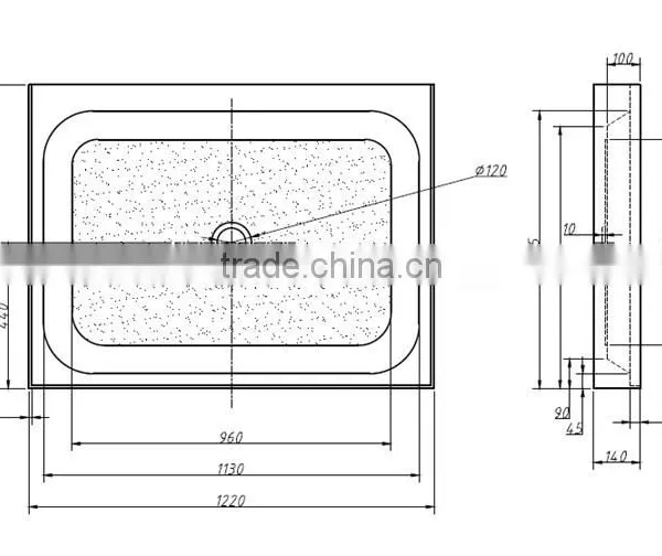 SUNZOOM CUPC Tile Flange,3 Side Tile Flange Shower Base,shower Tray With Tile Flange photo-3
