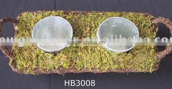 Moss Zinc Flower Planter