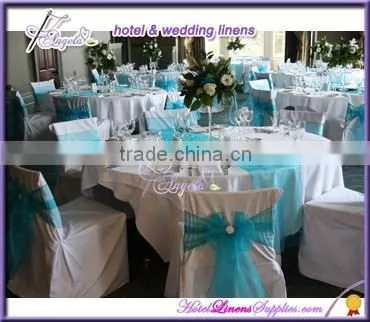 light blue wholesale organza table runners for wedding table decorations