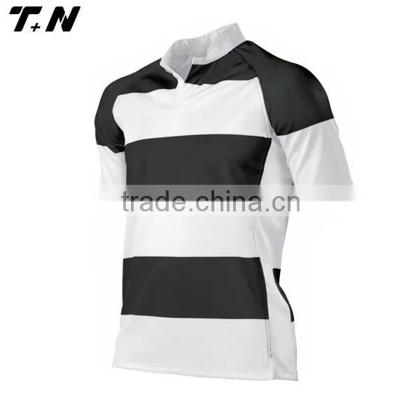 Custom Fashion Wholesale Short Sleeve Cheap Rugby Tops photo-6