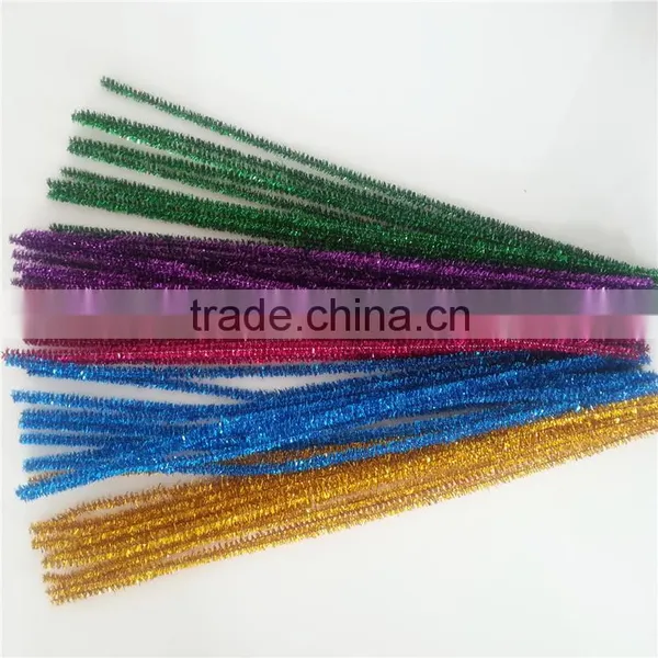 China Factory Supply DIY Crafts 0.6*30cm Glitter Pipe Cleaners Chenille Stems Toys for Kids or Wedding Decoration Quality Choice photo-4