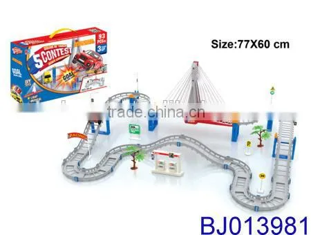 Fashion Kids Toy Plastic Battery Operated Track Slot Car Racer
