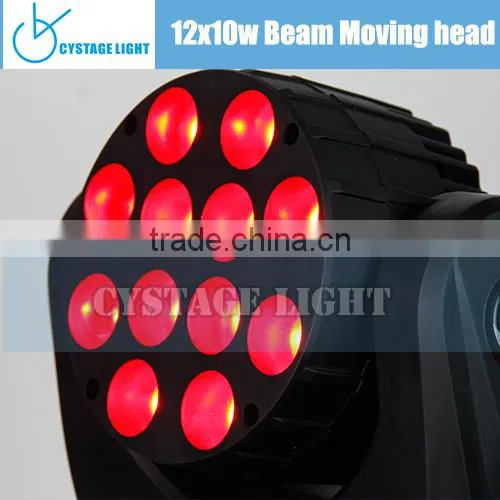Guangzhou Stage Light 12x10W RGBW 4in1 LED Beam Wash Moving Head Light photo-5