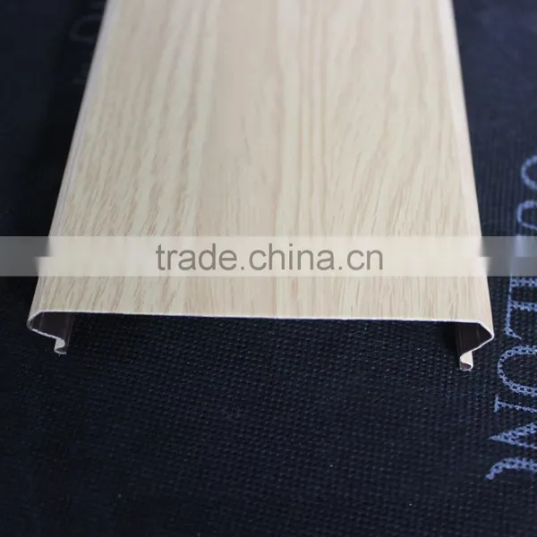 Wooden Grain Windproof S - Shaped Interior Aluminum Ceiling Integrated Linear Ceiling photo-2