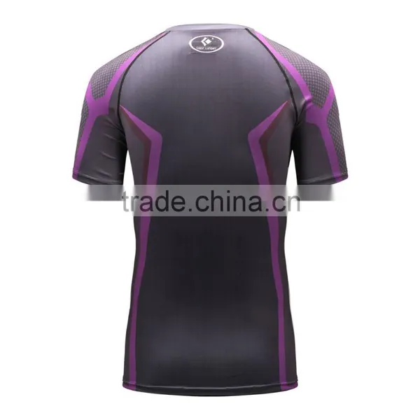 Men T Shirt Marvel Compression Shirts Outdoor Sport Bodybuilding Gym Fitness Jersey Casual Tees photo-3