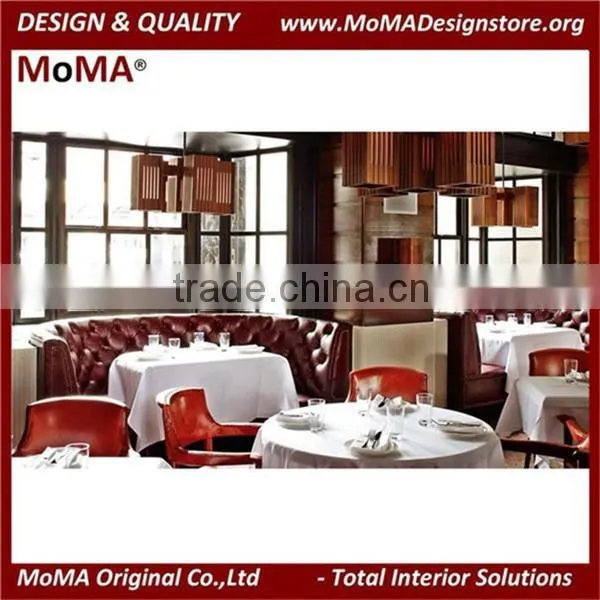 Fashionable Modern Restaurant Leather Sofa Design
