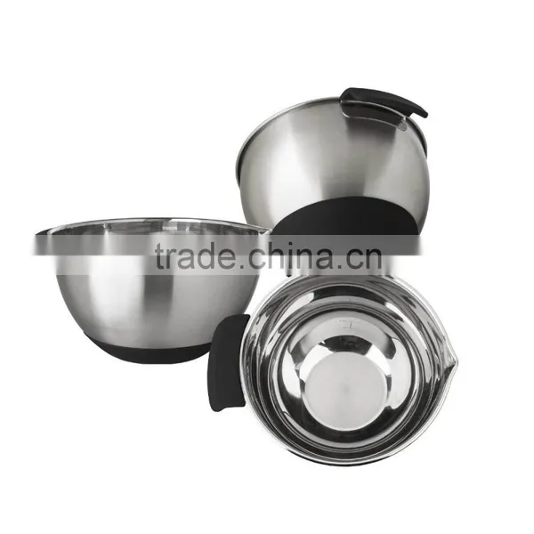 Salad Bowl,Stainless Steel Mixing Bowls With Handle & Spout photo-2