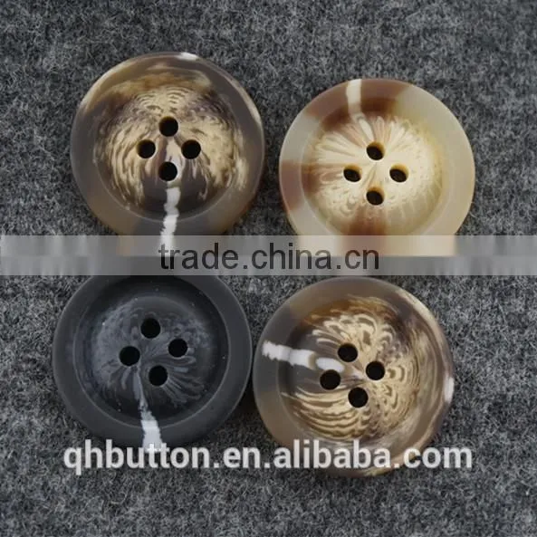 Chinese Wholesale Horn 4-holes Resin Button for Garment Accessories photo-2