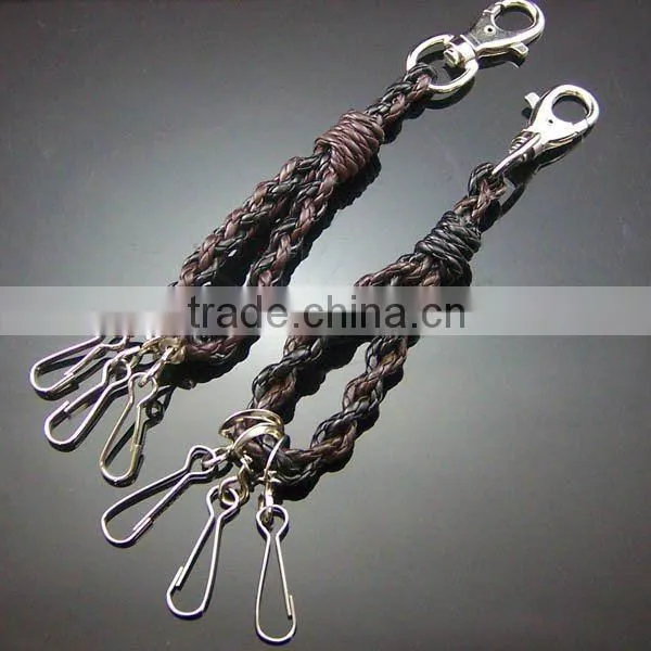 Ha07-101 Braided Leather Keychain