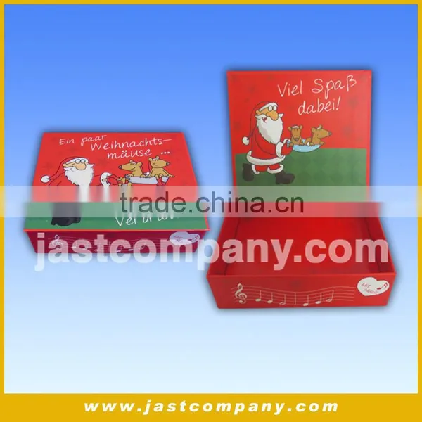 Flat Pack Music Paper Gift Box for Christmas photo-3