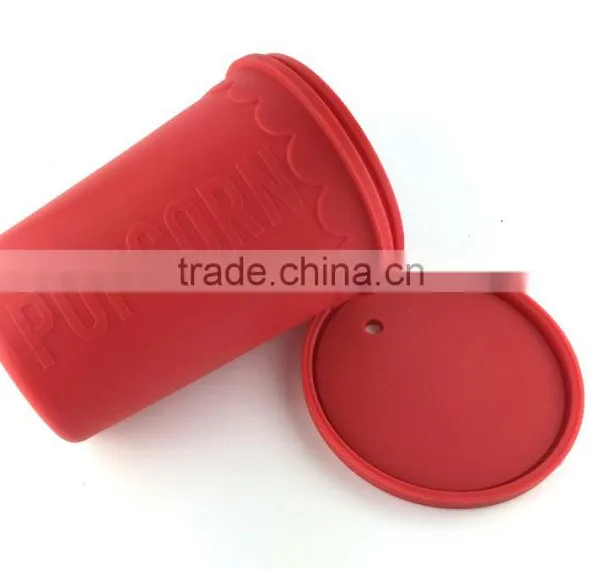 2016 New Design Best-quality Popcorn Holder Eco-friendly Microwave Popcorn Maker Bowl Magic Silicone Popcorn Cup With Lids photo-6