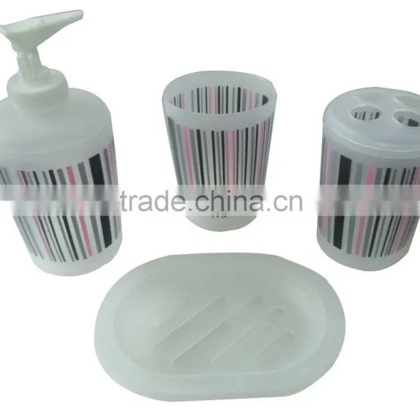 Colourful 4pcs Plastic Bathroom Set China photo-2