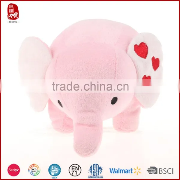 Valentine Gift Cute Pink Plush and Stuffed Elephant Toys With Big Ears