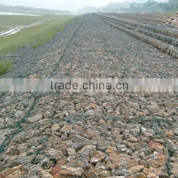 PVC Coated Gabion Mattress, Green Wire Gabion Box photo-2