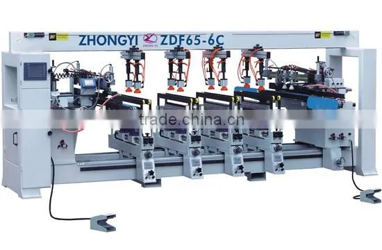 Automatic multi-drill machine for wood furniture