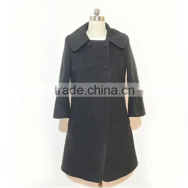 2016AW Garment Customized Woman's Fashion Long Coats Peacoat