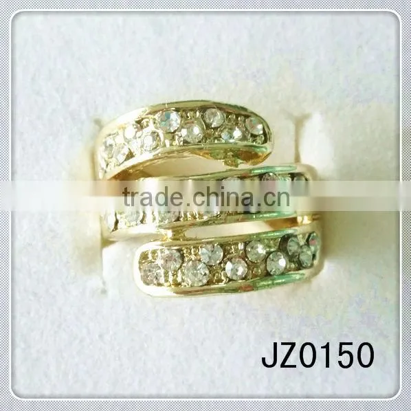 Gold Plated New Model Wedding Crystal Ring photo-3
