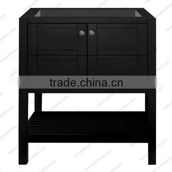 24" Wooden Bathroom Furniture Cabinet With Frame Mirror Bespresso Finish photo-2