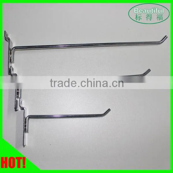 Retail Supermarket Hanging Scanning Slatwall Hook , Metal Coated Display Hook , Slatwall Hook photo-3