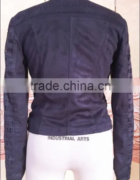 Latest Girl and Women Winter Turn Down Collar Suede Leather Jacket photo-2