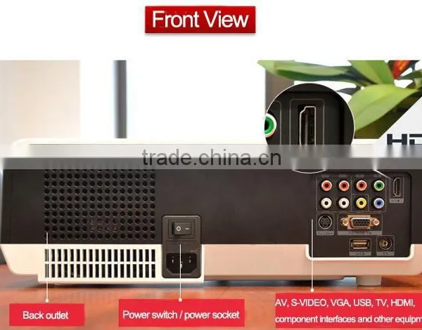 China Manufacturer Cheap 2800 Lumens Projector Support Native 1280*800,1080P With HDMI/USB/AV/VGA photo-5