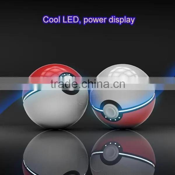 2016 Pokemon Go Ball Power Bank 10000mA Chager With LED Light photo-2