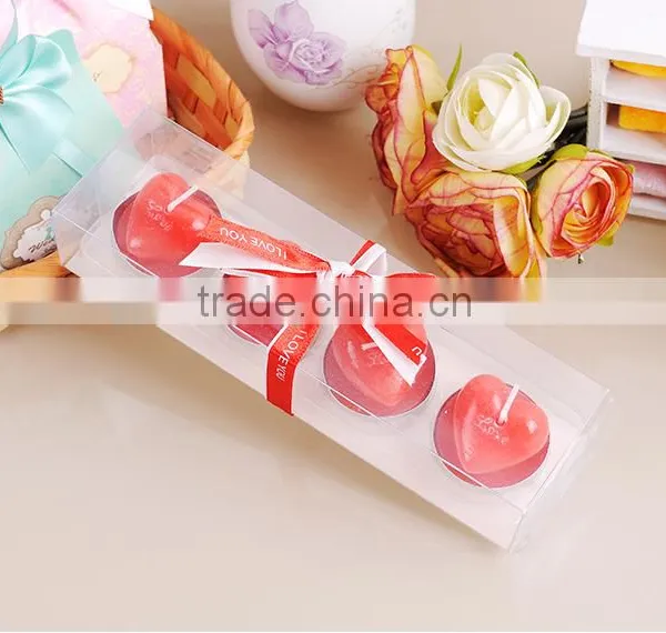 Wholesale Multi-color Gift Flameless Scented Heart Shape Wedding Tealight Candle photo-4