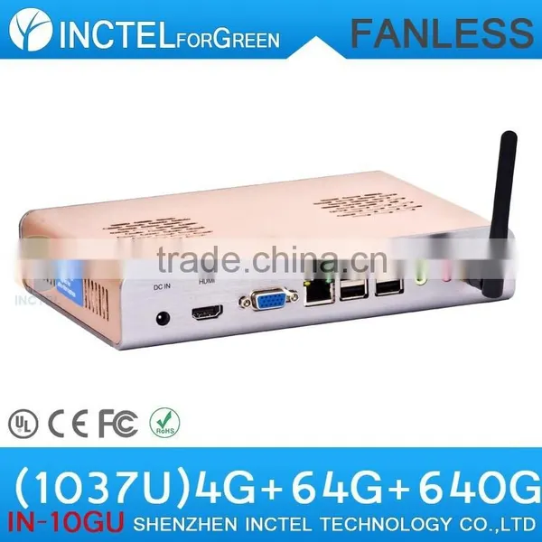 Fanless Mini pc With Intel Celeron C1037U CPU Included Full Alluminum Chassis photo-2