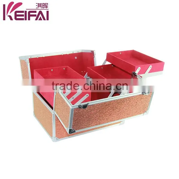 Good-Looking Custom Logo Red Pvc Small Cosmetic Lock Storage Box photo-6