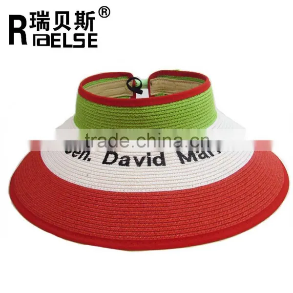 Fashion Lady Hat Cheap Visor Hat Customed Logo Paper Straw Hat
