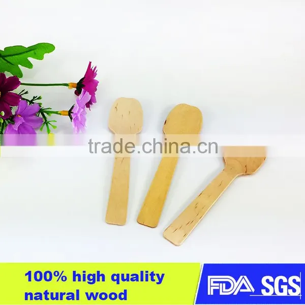Disposable High Quality Small Wooden Spoon and Fork photo-2