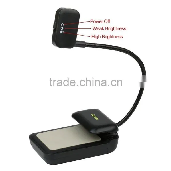 LED Reading Light 3 LED Clip With Flexible Book Light for Ebook Ereader Kindle Pocketbook photo-2