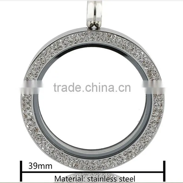Stainless Steel Round Shape Floating Locket Charm photo-2
