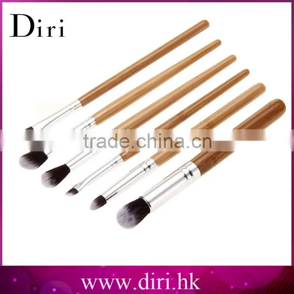 6 Pcs Professional Eye Makeup Brushes Bamboo Handle Cosmetics Professional Makeup Brush Set photo-3