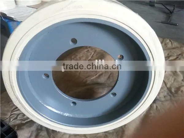 Made in China Mobile High Strength Scissor Work Lift Platform Solid Tire 16x5x12 Without Brake photo-4