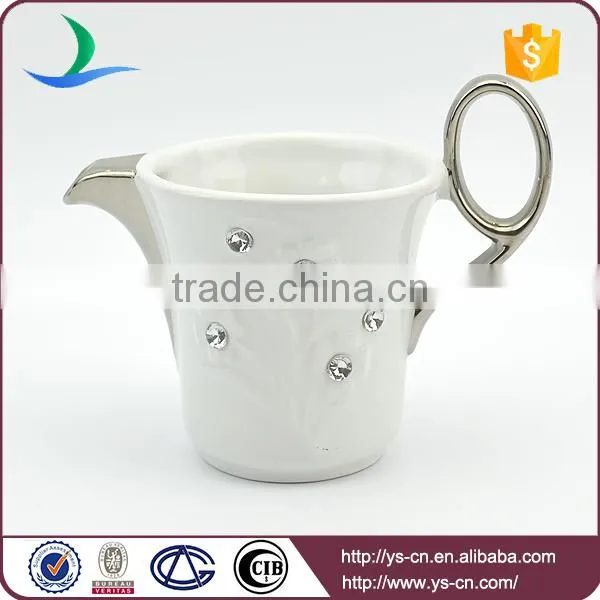 Diamante Silver Plated Ceramic Chinese Tea Set photo-5