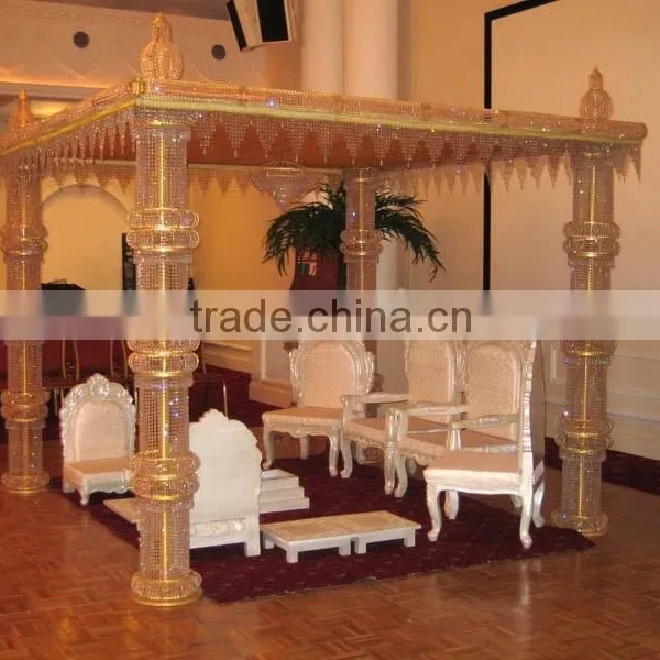 Indian Wedding & Mehandi Crystal Mandap Stage photo-2