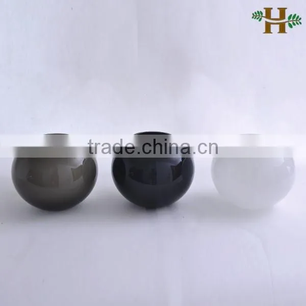 Hand Blown White Round Glass Vases for Wedding Decoration Centerpieces, White Round Glass Bowl Vase photo-4
